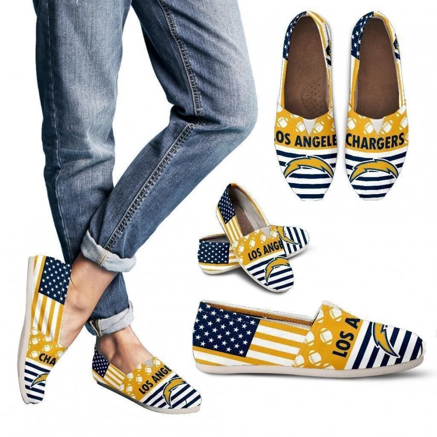 American Flag Los Angeles Chargers Casual Shoes #368