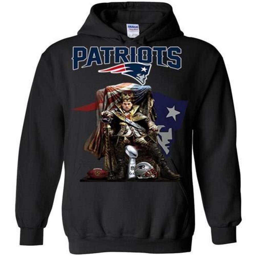 King of North Tom Brady sitting Iron Throne New England Patriots Black Costume gift Gildan Heavy Blend Hoodie Test