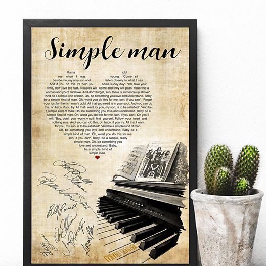 Simple man Heart Music Piano For Men And Women Home Living Room Wall Decor Vertical Poster Canvas Y97