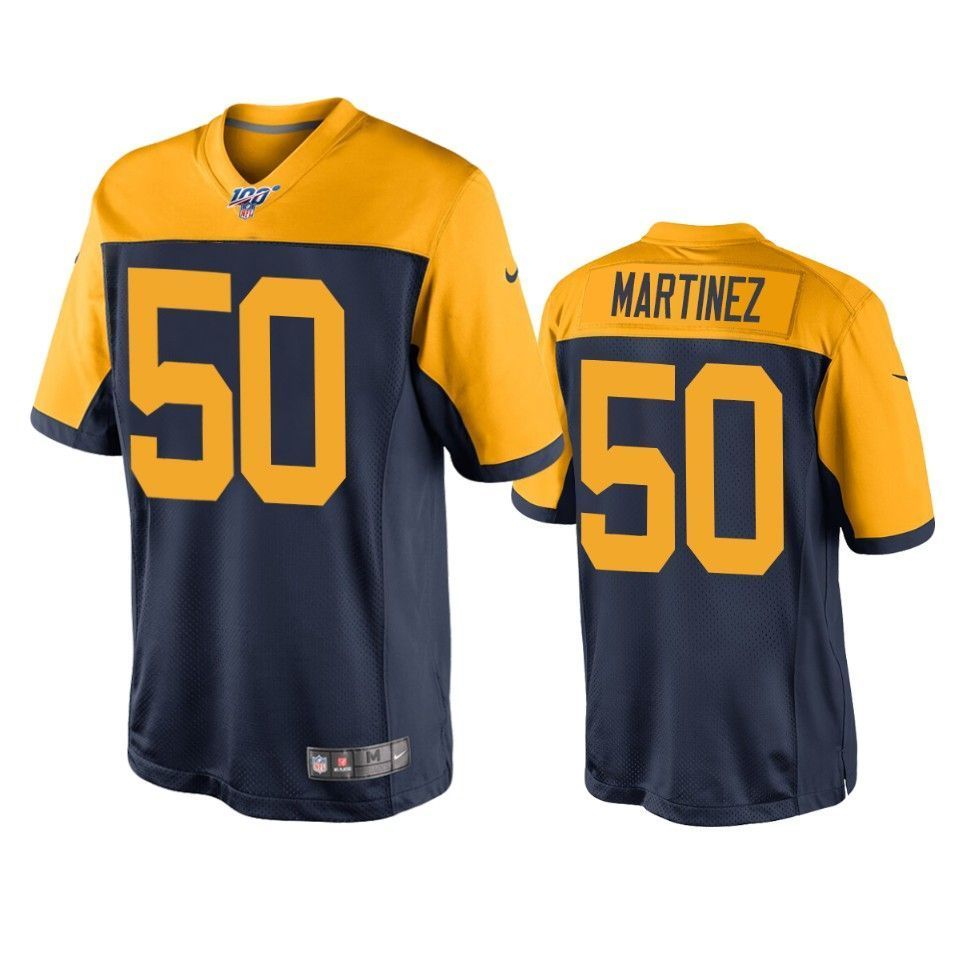 Green Bay Packers Blake Martinez Navy Throwback Jersey 100Th Season