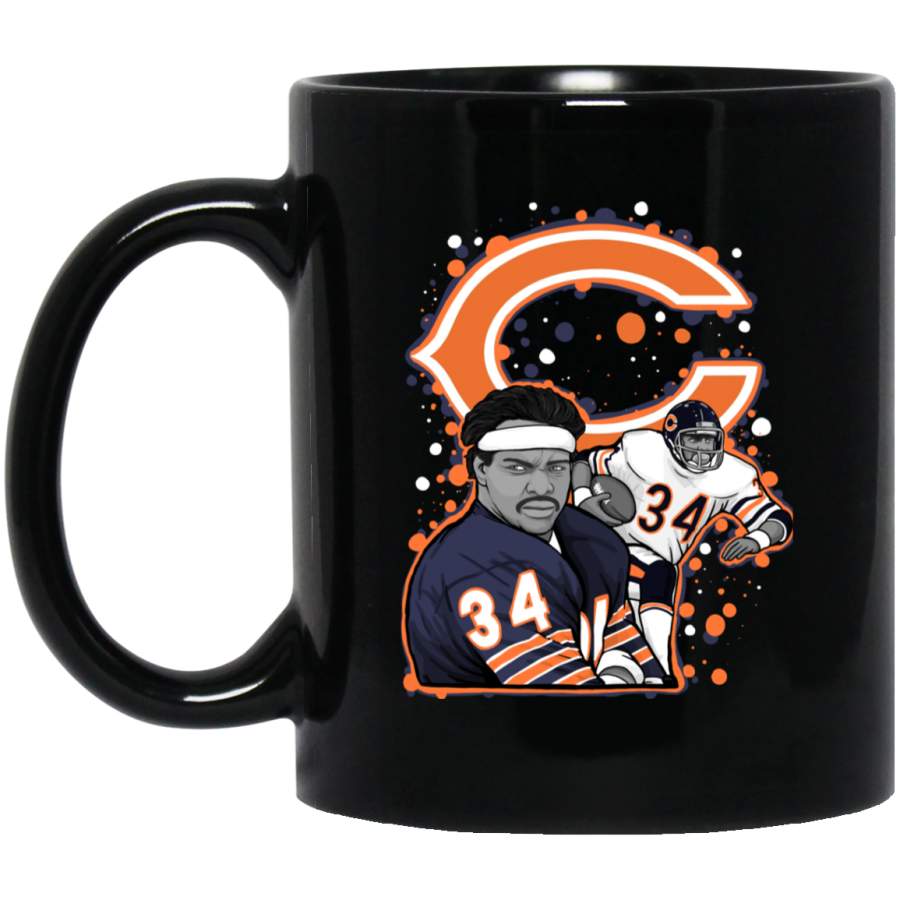 Walter Payton Chicago Bears tribute Mug Black Mug