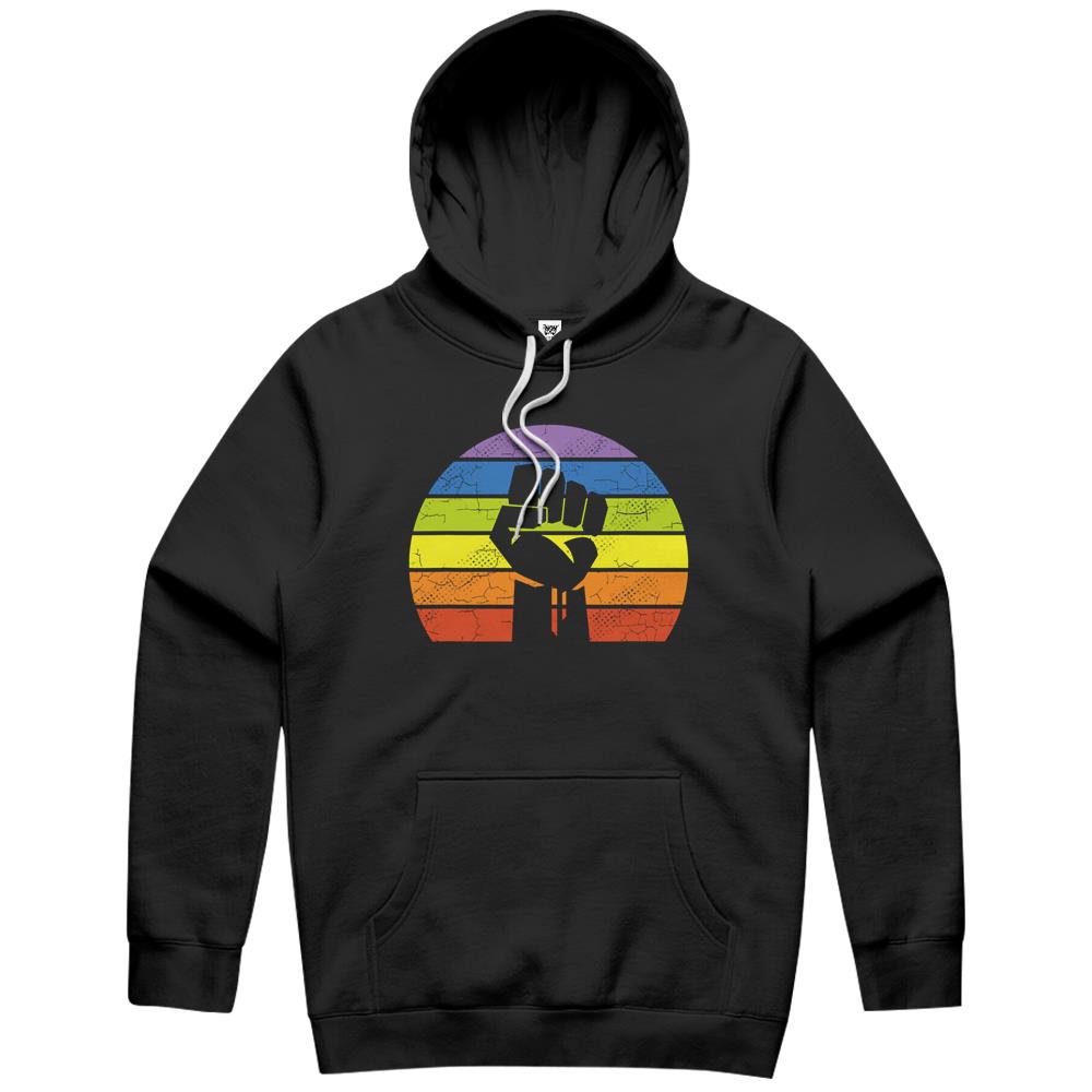 Lgbt Pride Flag Fist Retro Blm Vintage Black Lives Matter Hoodie