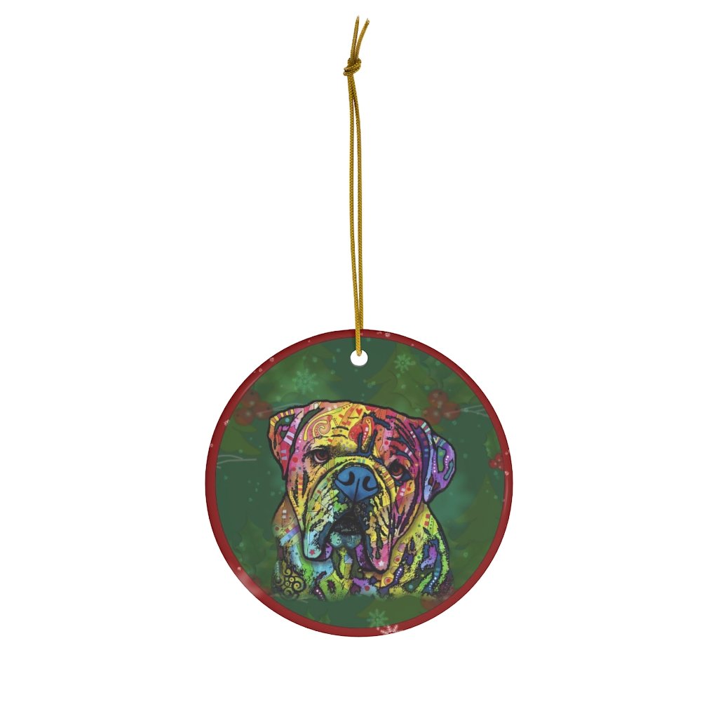 Bulldog Design Ceramic Christmas Ornaments – Dean Russo Art