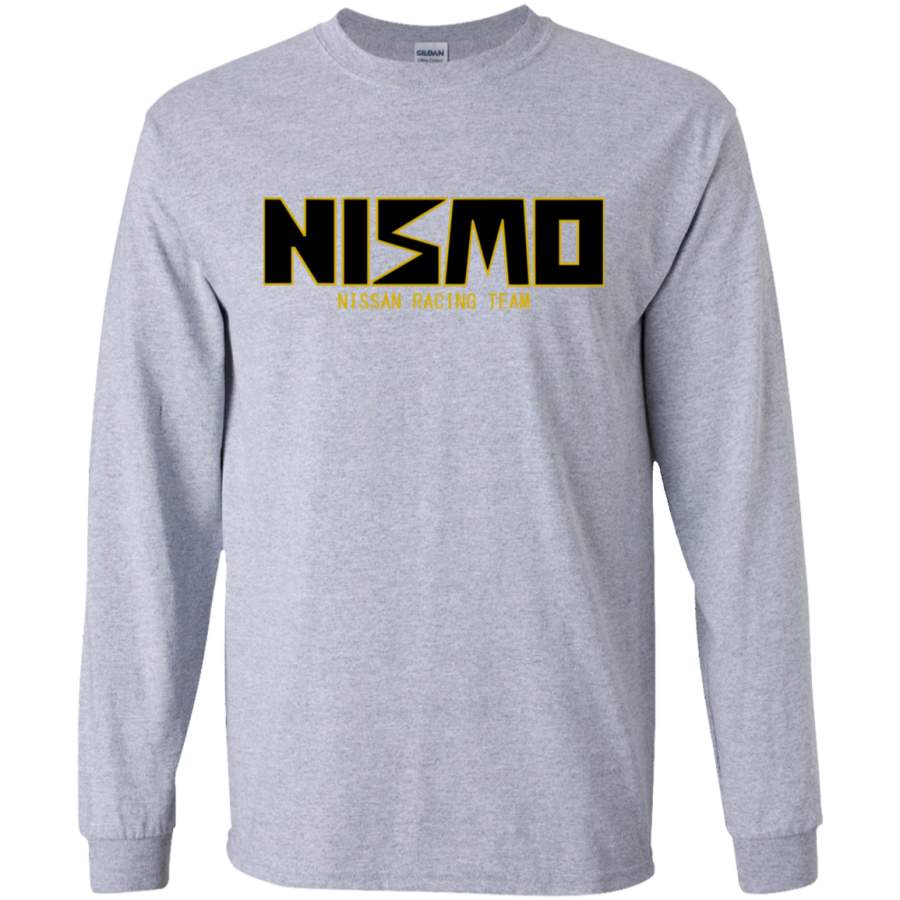 AGR Classic Gold and Black NISMO Nissan Racing Team Logo Long Sleeve T-Shirt