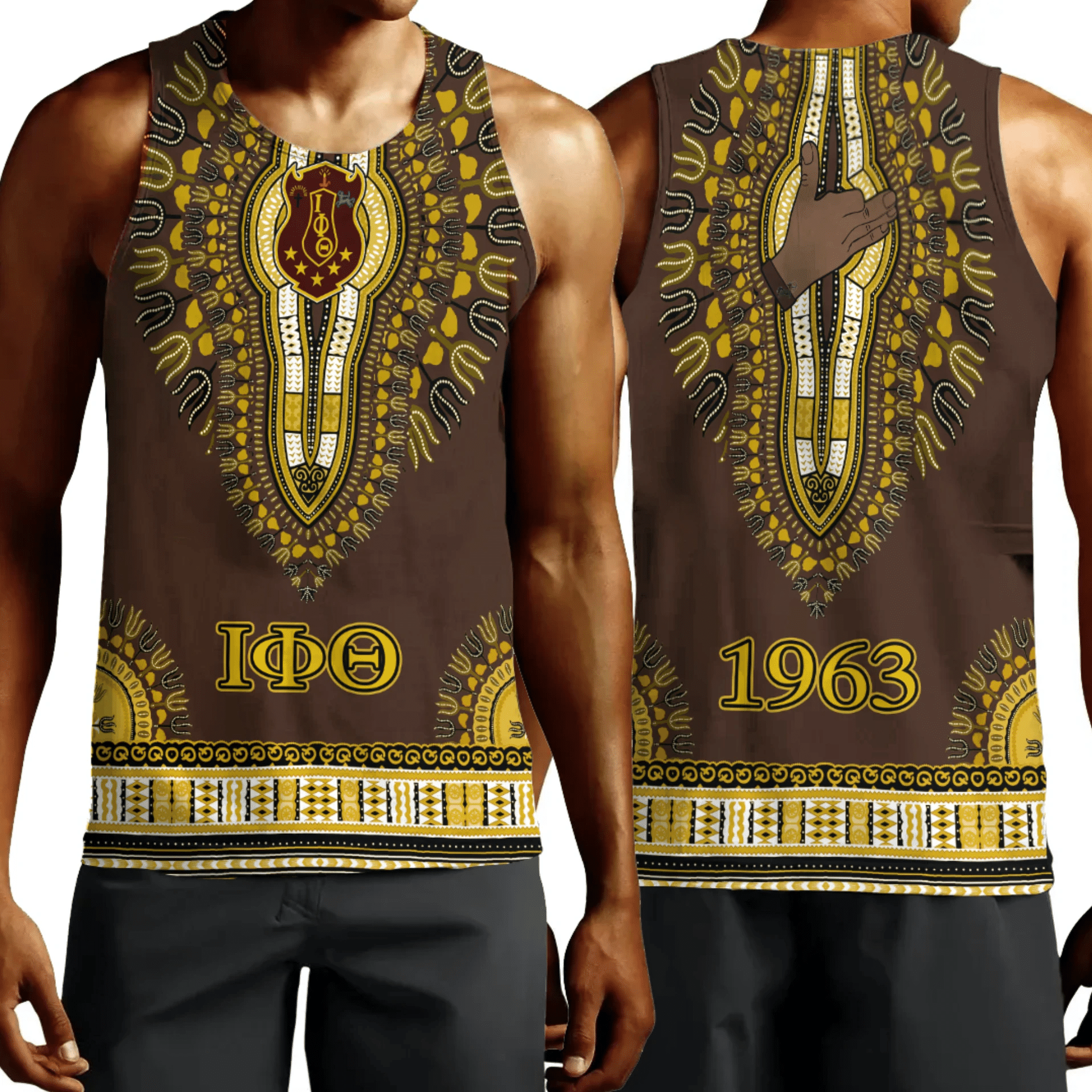 Wonderprint Tank Top Iota Phi Theta Dashiki Tank Top Lt10