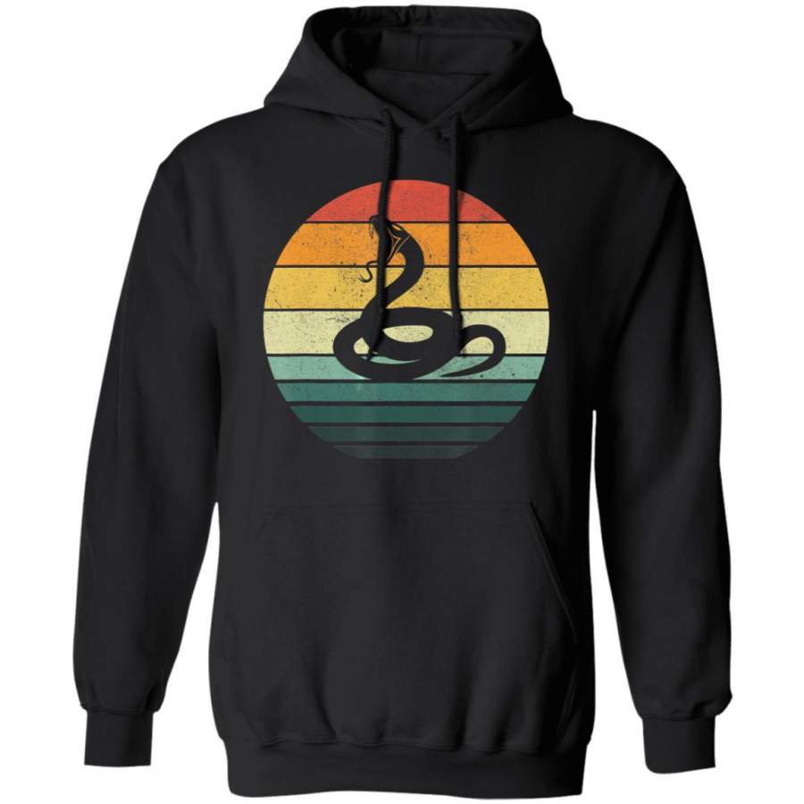 Snake Sunset Retro Vintage 70s Animal Nature Lovers Hoodie