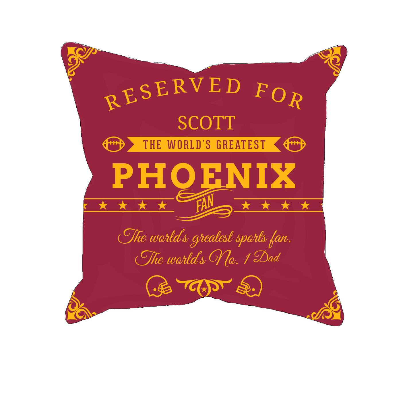 Phoenix Football Fan Personalized Pillow Cover