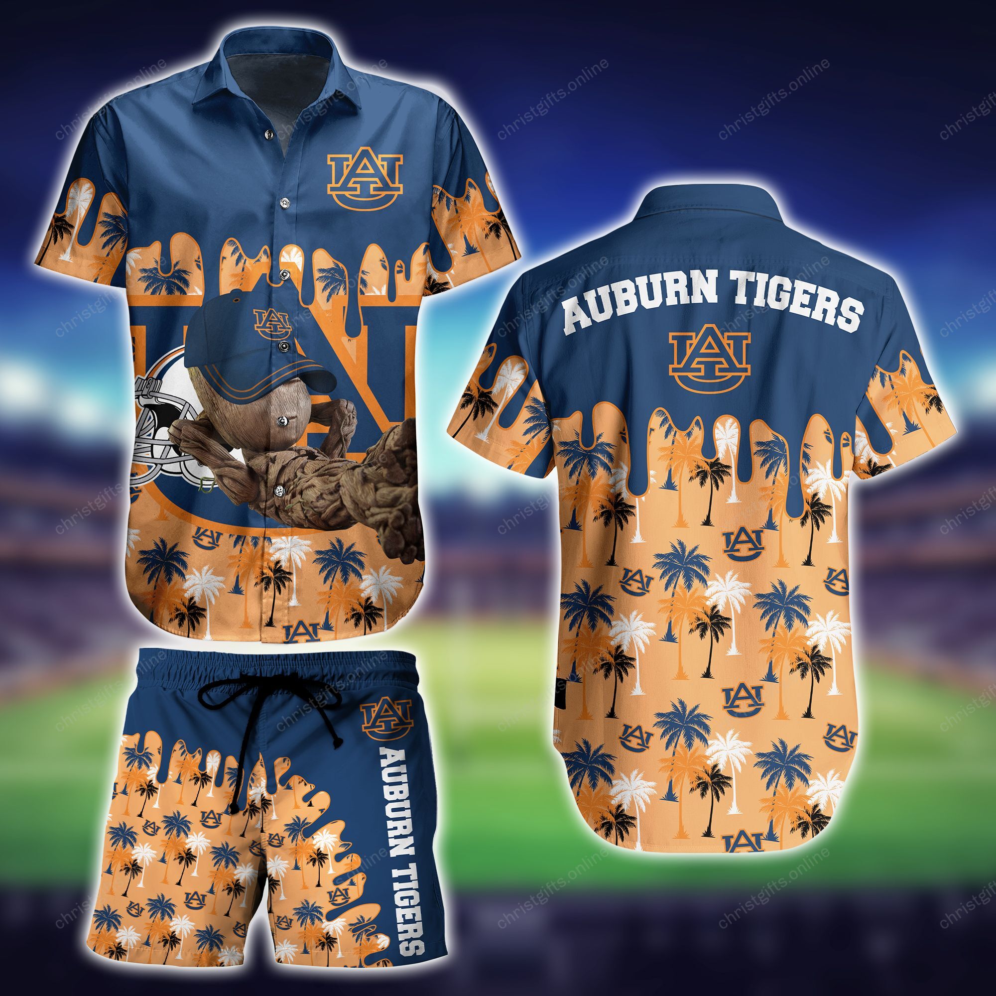 Auburn Tigers Sp-Hawaii Shirt Style Groot NA()