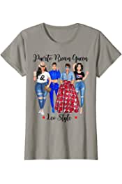 Womens Puerto Rican Queen Leo Style July August Birthday Womens T-Shirt