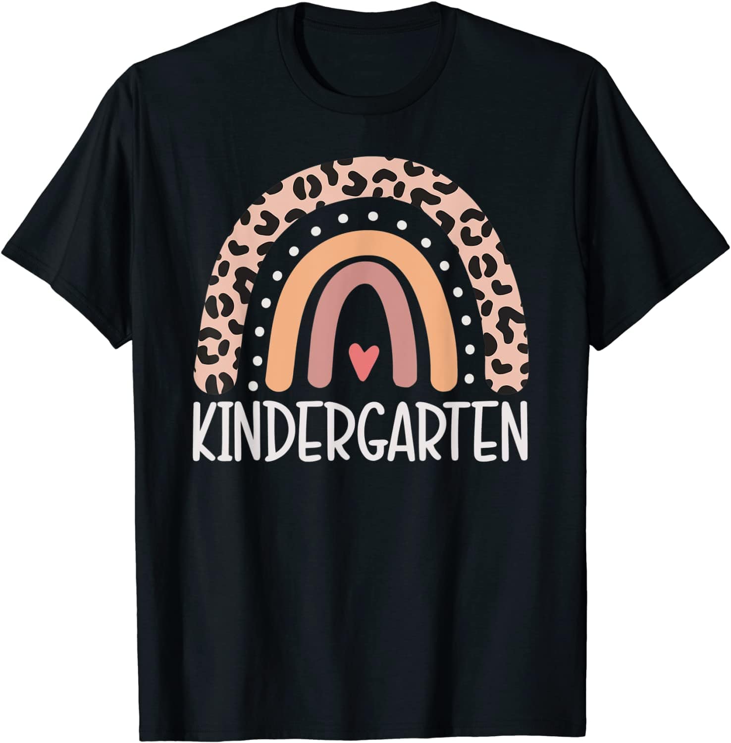 Cute Leopard Cheetah Print Rainbow Kindergarten Teacher Shirt – Dxtee