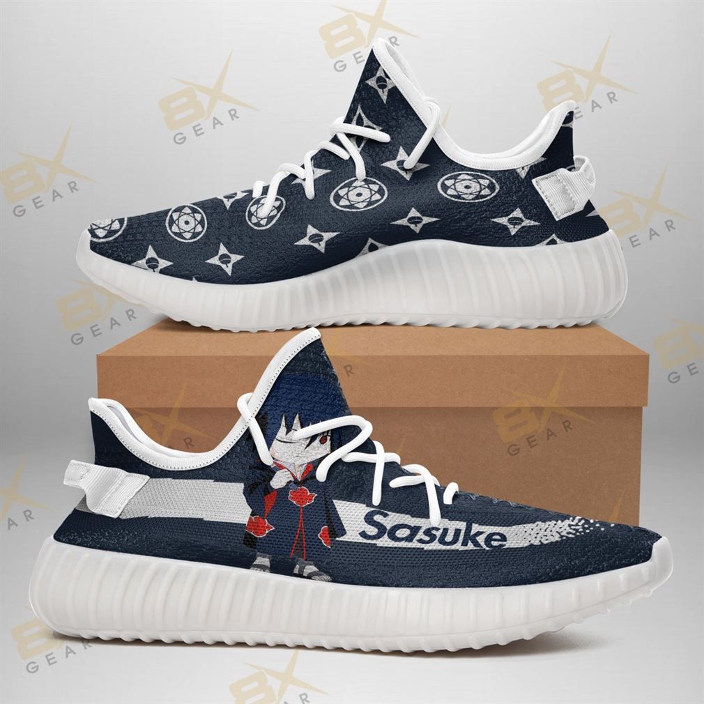 Akatsuki Sasuke Yeezy Fashion Mixed Naruto Fan Yeezy White Shoes Sport Sneakers