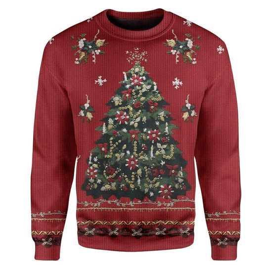 Xmas Tree Ugly Christmas Sweater 2023 | Unisex | Full Size | Adult | Colorful | Us3800