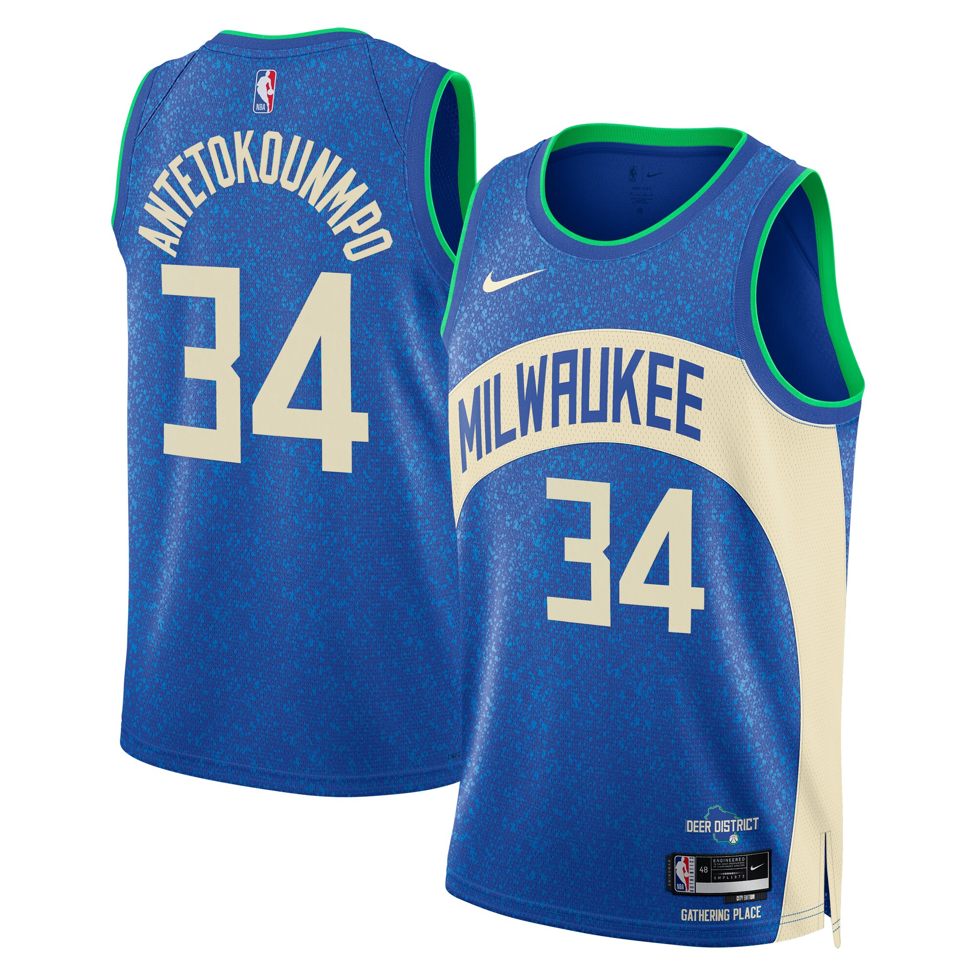 Milwaukee Bucks City Edition Swingman Jersey 23 – Royal – Giannis Antetokounmpo – Unisex