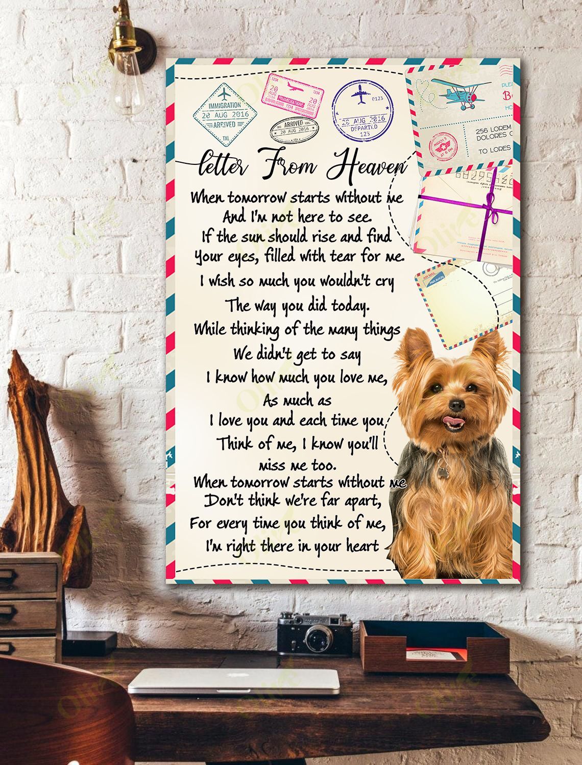 Yorkshire Terrier – We Will Meet Again Canvas Wall Art Home Decor