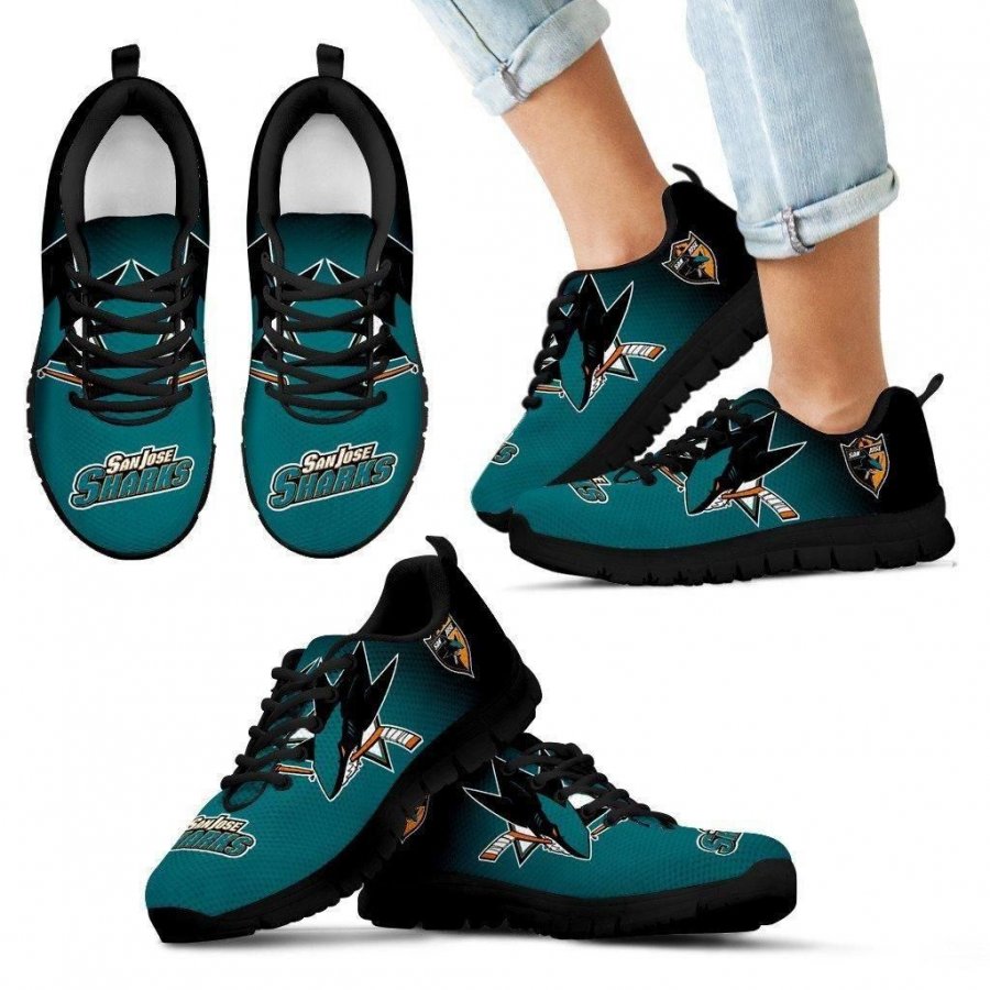 Colorful Unofficial San Jose Sharks Sneakers #676