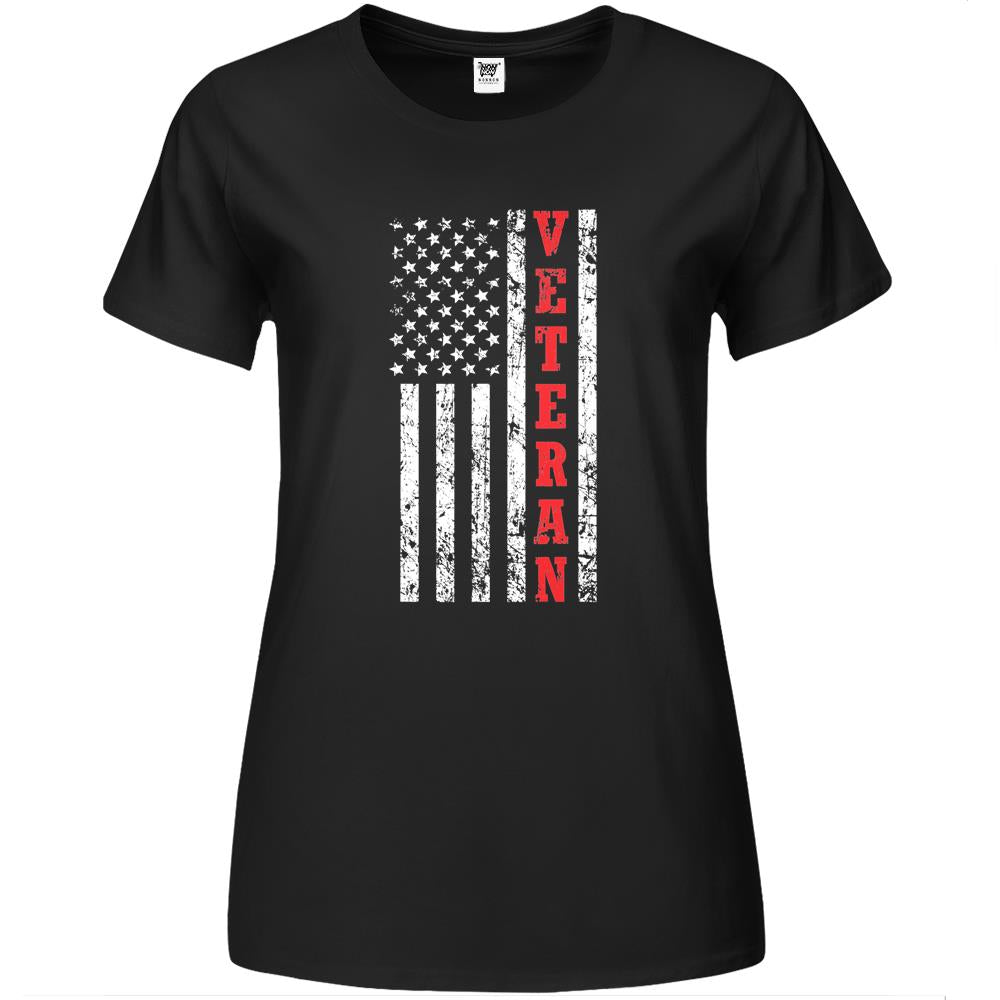 Veteran American Flag Veteran’S Day Patriot Gift Premium Womens T Shirts