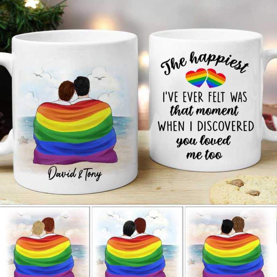 LGBT Couple At Sea Personalized Mug