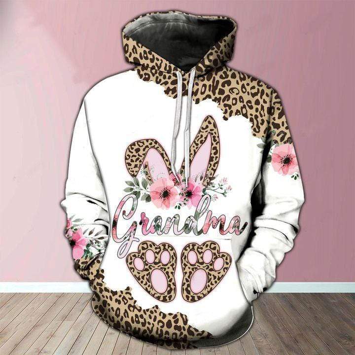 Bunny Leopard Custom Hoodie 3D With Name