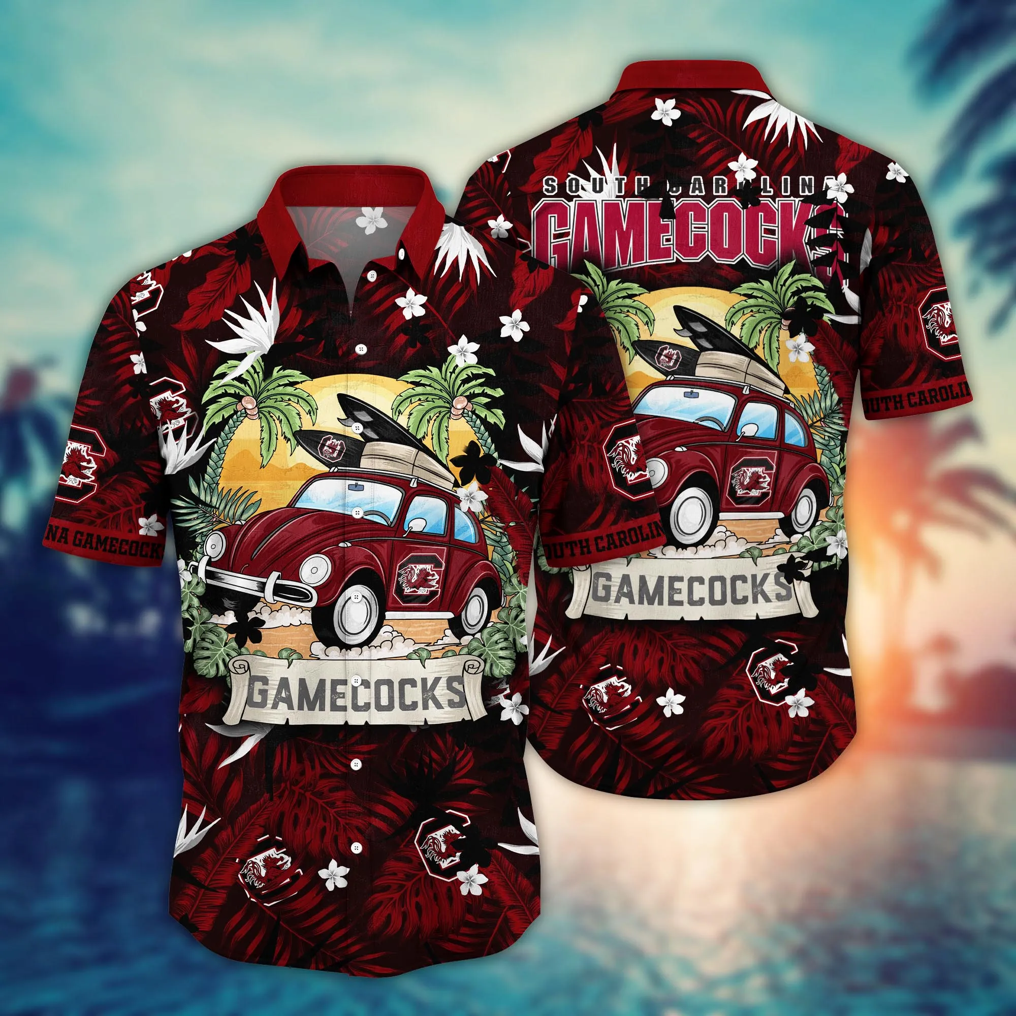 South Carolina Gamecocks NCCA Hawaiian Shirt Picnicstime Aloha Shirt