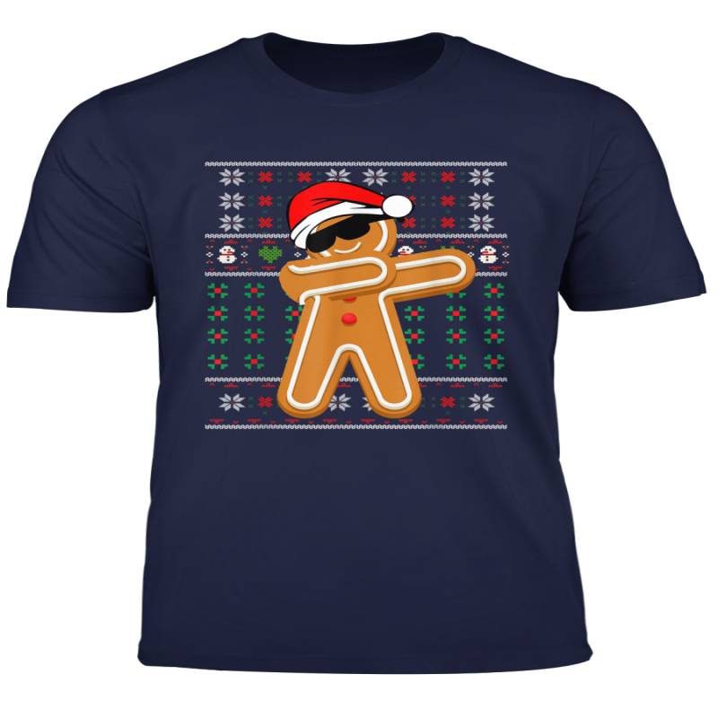 Ugly Christmas Dabbing Gingerbread Cookie Kids Boys Xmas T Shirt