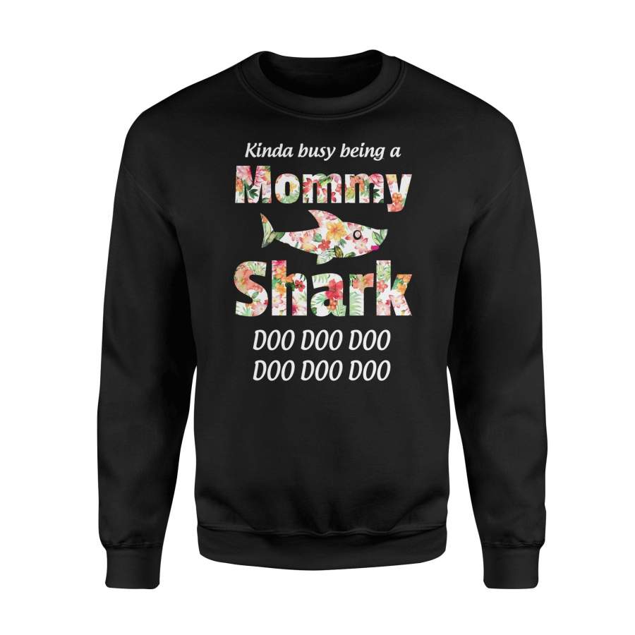 A Mommy Shark Fleece Sweatshirt