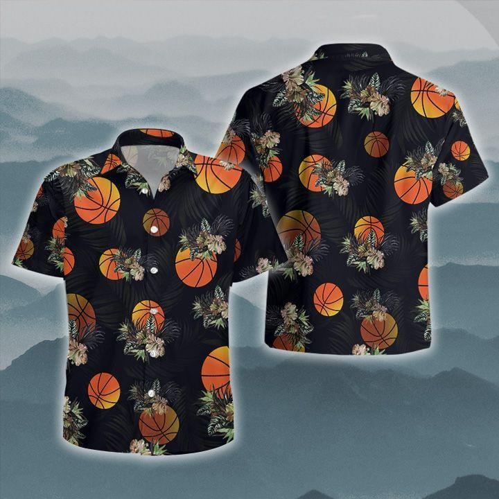 Black Basketball Aloha Hawaii Shirts For Men Women Ha26293