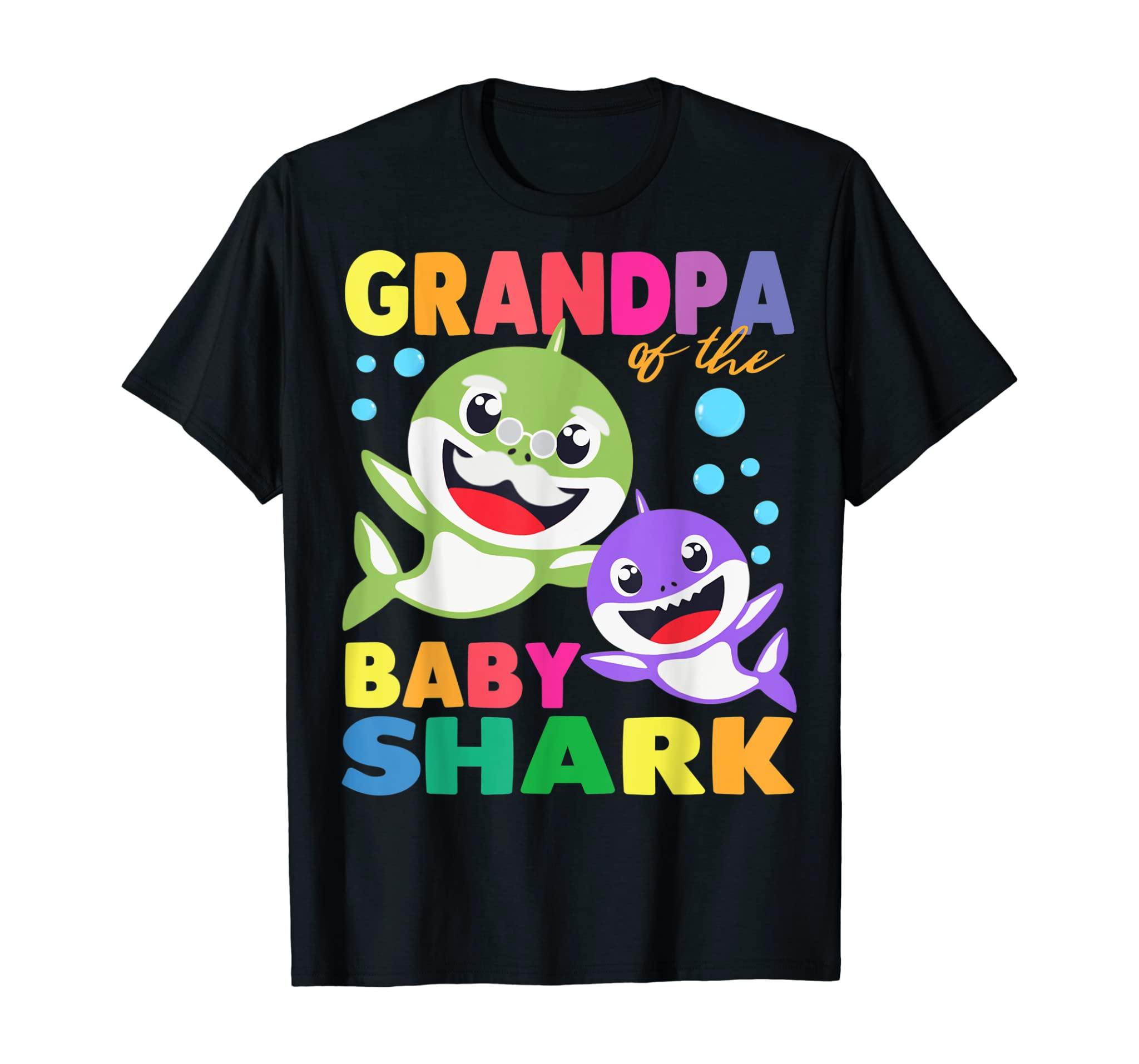 Grandpa Of The Baby Shark Birthday Grandpa Shark Shirt T-Shirt