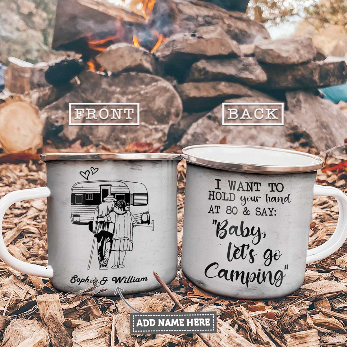 Personalized Camping Couple Acaa2204004Z Campfire Mug