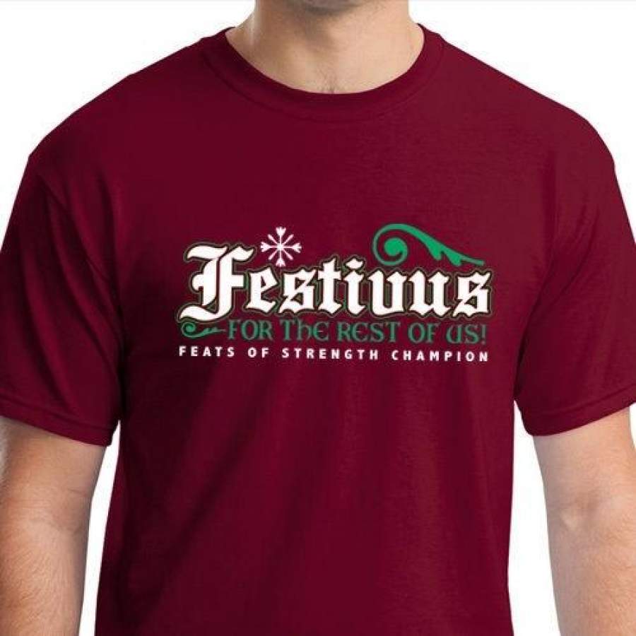 FESTIVUS Christmas Ugly Funny White Elephant Santa Claus Sweater Griswold Short Sleeve T-Shirt