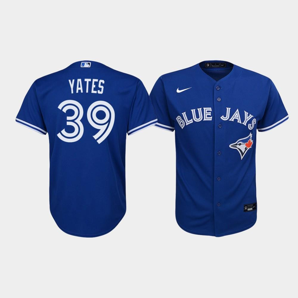 Youth Toronto Blue Jays Kirby Yates 39 Royal Alternate Jersey