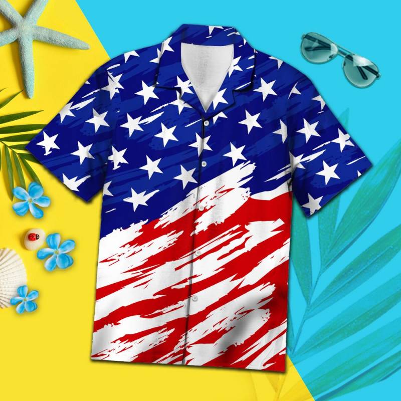 USA Flag T2007 – Hawaiian Shirt