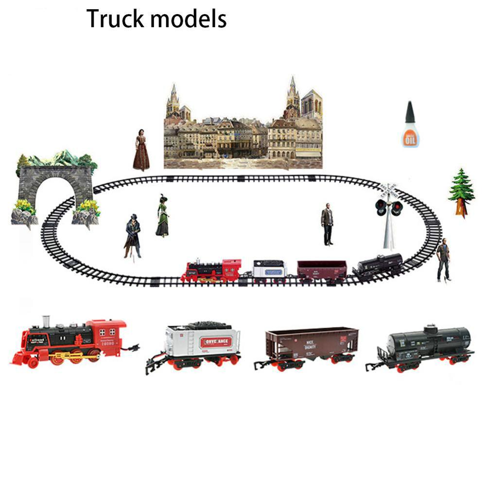 2019 Newest Electric Dynamic Steam RC Track Train Set Simulation Model Toy For Children Rechargeable Children Remote Control Toy alx