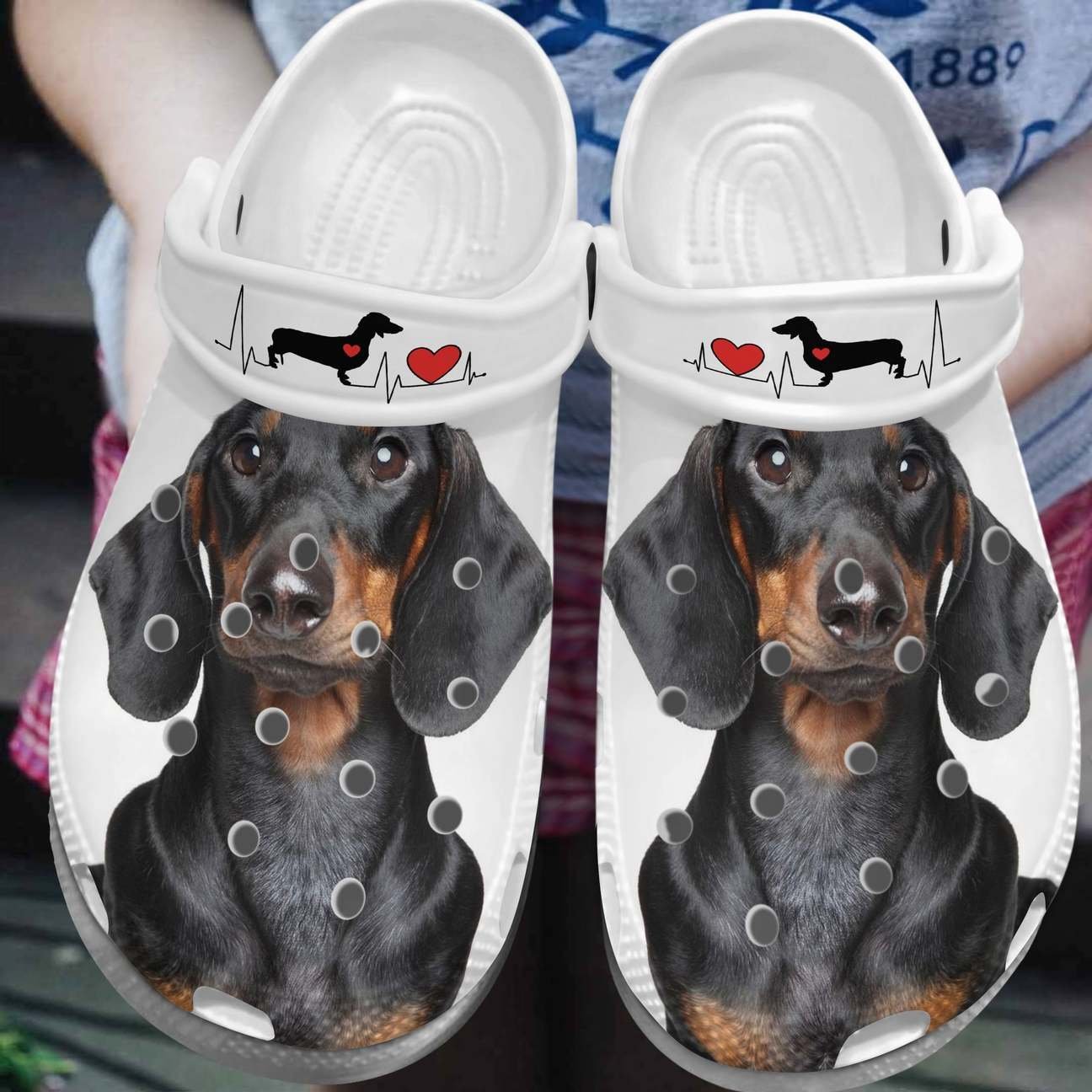 Dachshund Personalized Clog, Custom Name, Text, Color, Number Fashion Style For Women, Men, Kid, Print 3D Dachshund Portrait