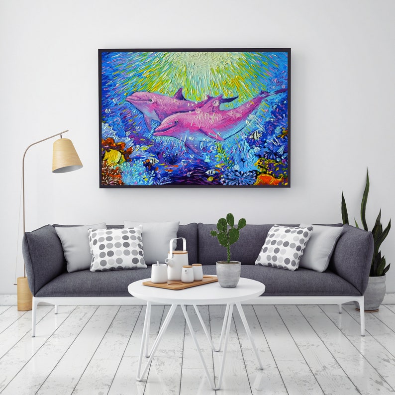 Pink Dolphin Miami Dolphins – Vincent Van Gogh Starry Night Posters Canvas Prints Wall Art