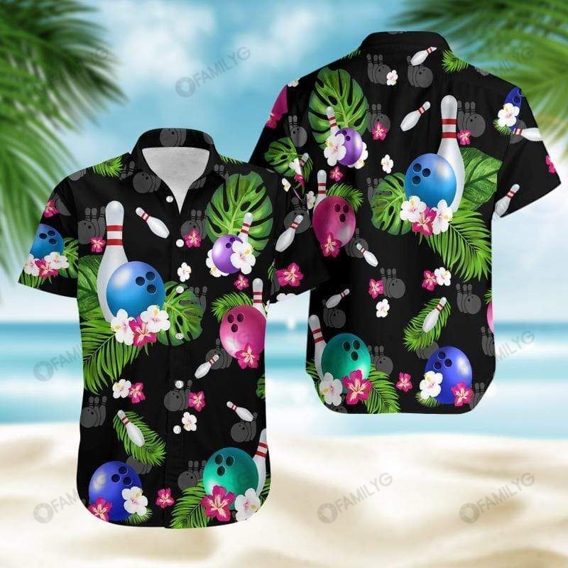 Unique Bowling Shirts – Tropical Ten Pin Bowling Hawaiian Shirt Summer Hawaiian For Men, Women, Couple