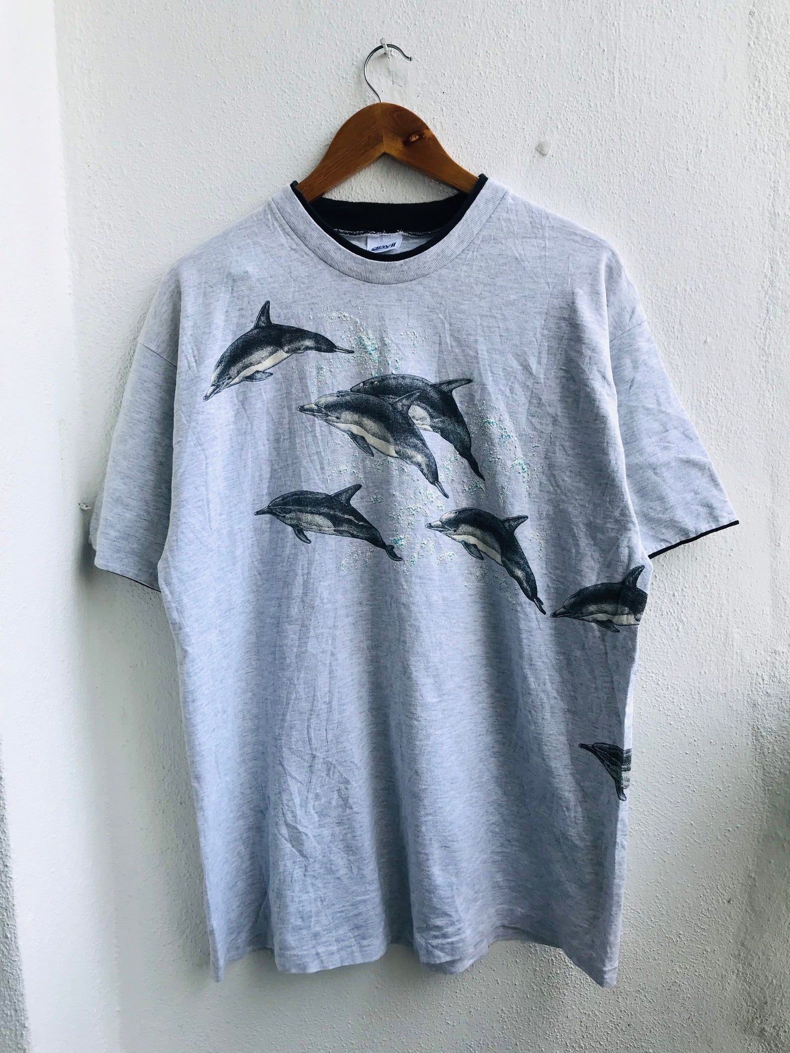 Grab It !! Vintage Habitat Save Animal Dolphins Fish T-Shirt