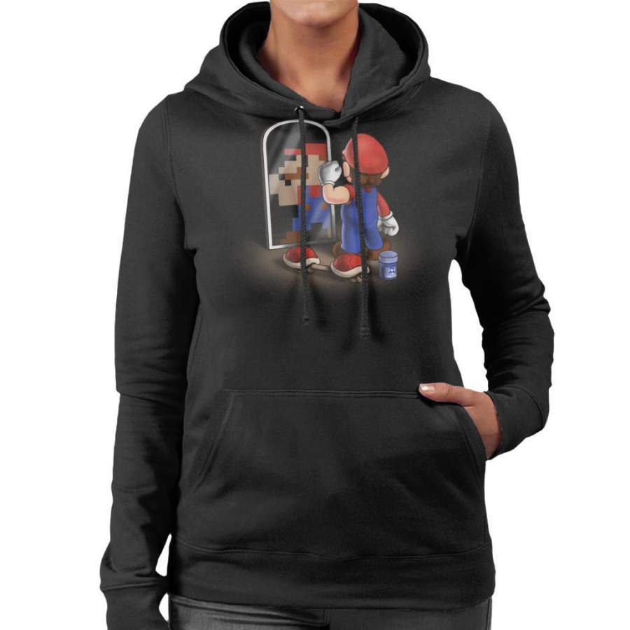 Super Mario Get In Shape Pixel Women’s Hooded Sweatshirt