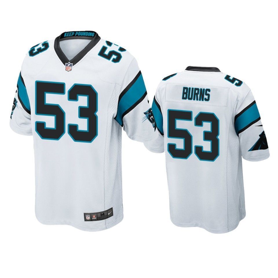 Carolina Panthers Brian Burns 2019 NFL Draft White Game Jersey