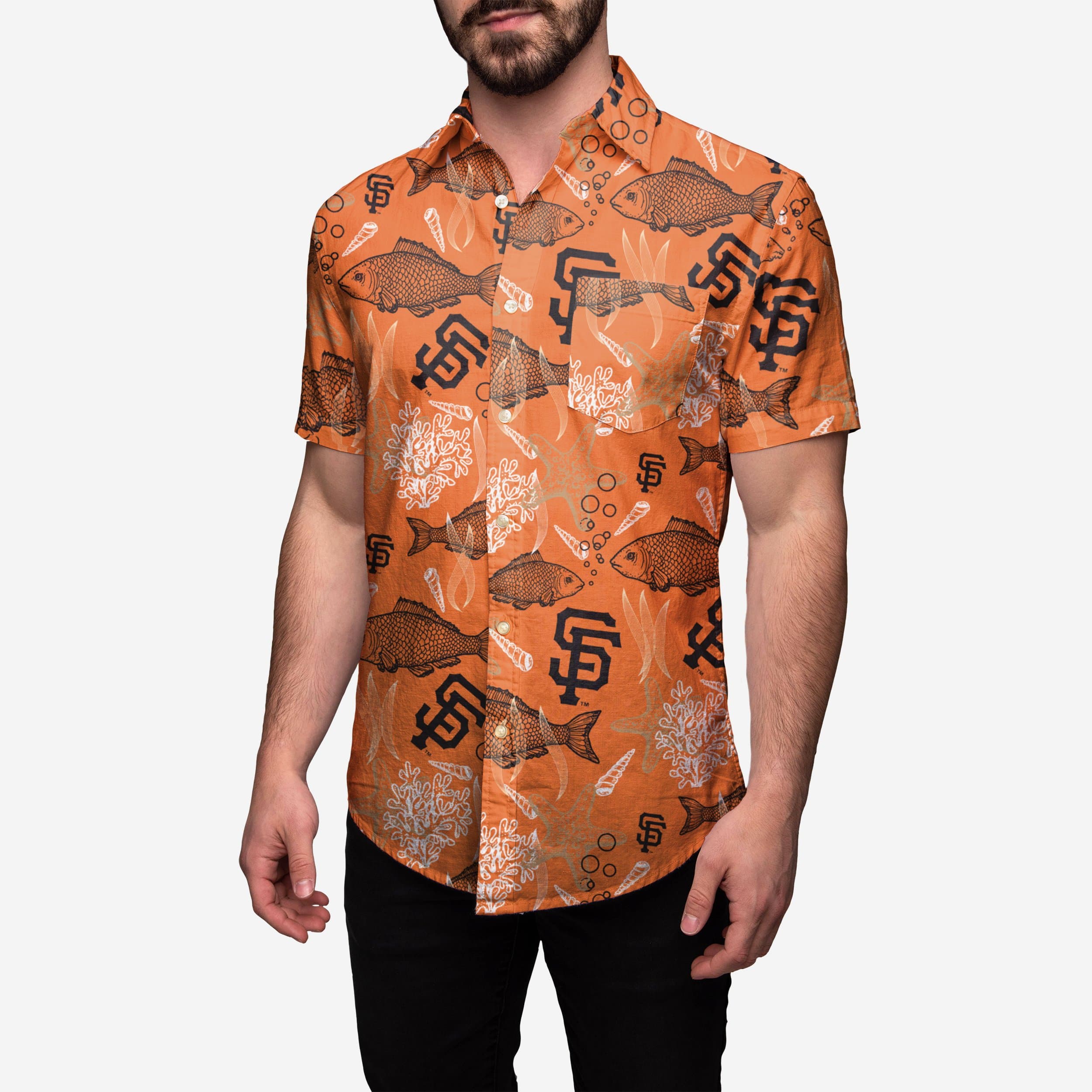 San Francisco Giants Floral Button Up Shirt