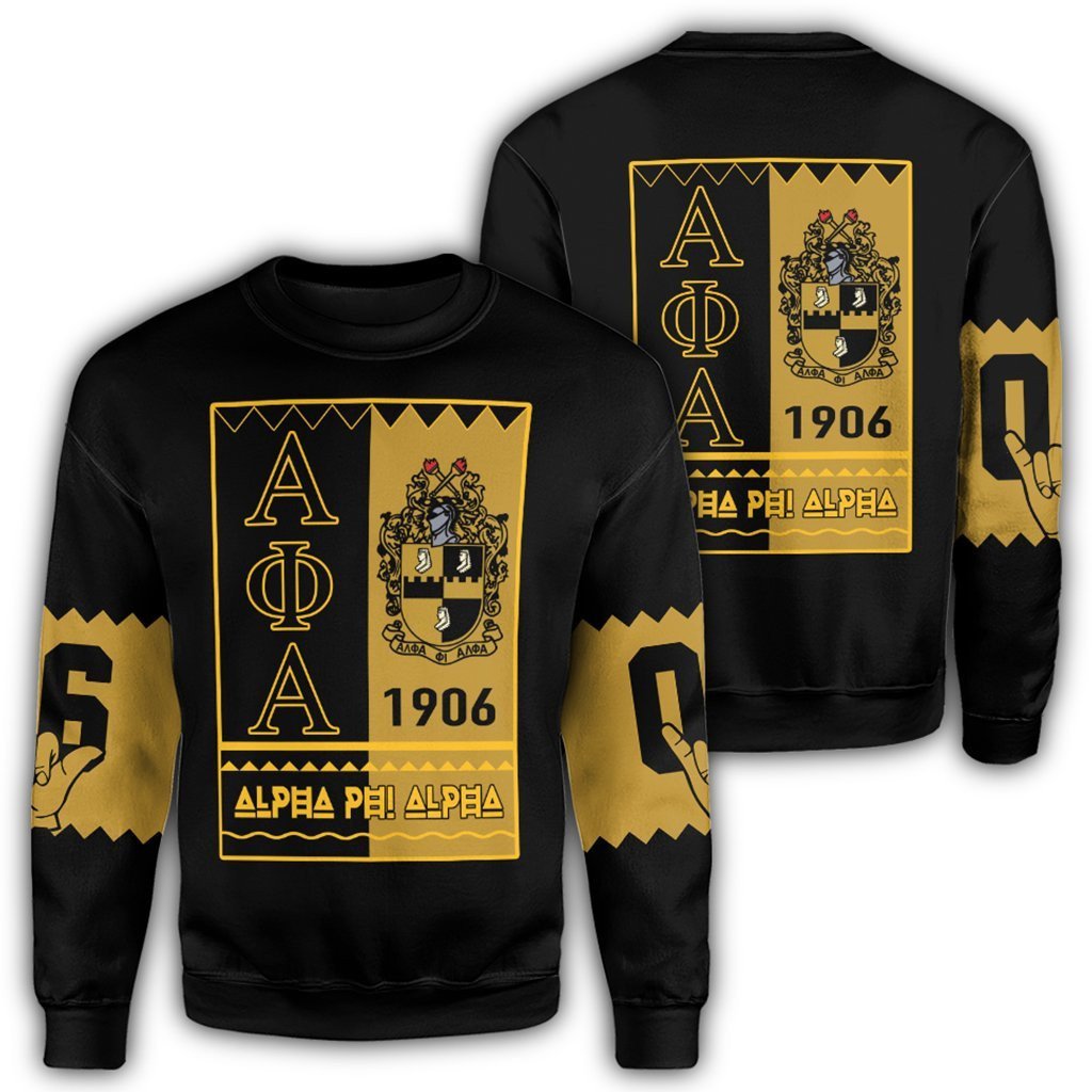 Fraternity Sweatshirt – Alpha Phi Alpha Black Style Sweatshirt