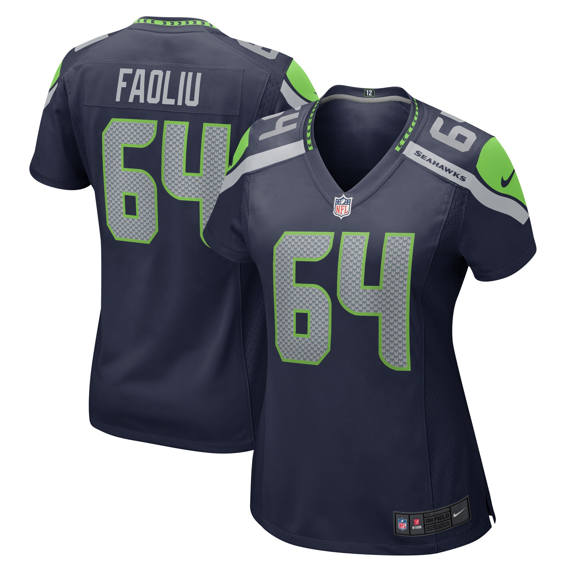 Women’s Seattle Seahawks Austin Faoliu College Navy  Game Jersey