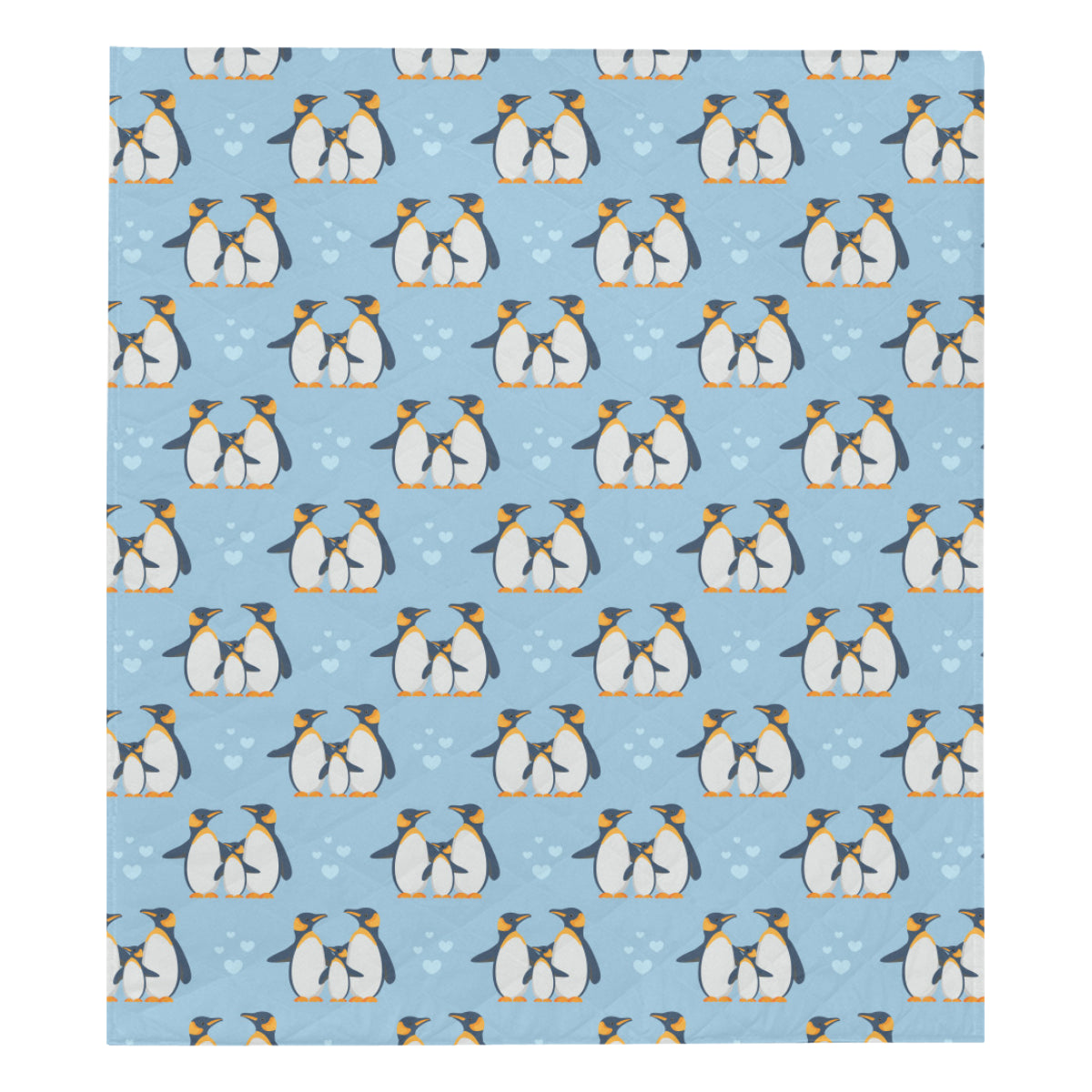 Penguin Pattern Print Design A04 Premium Quilt