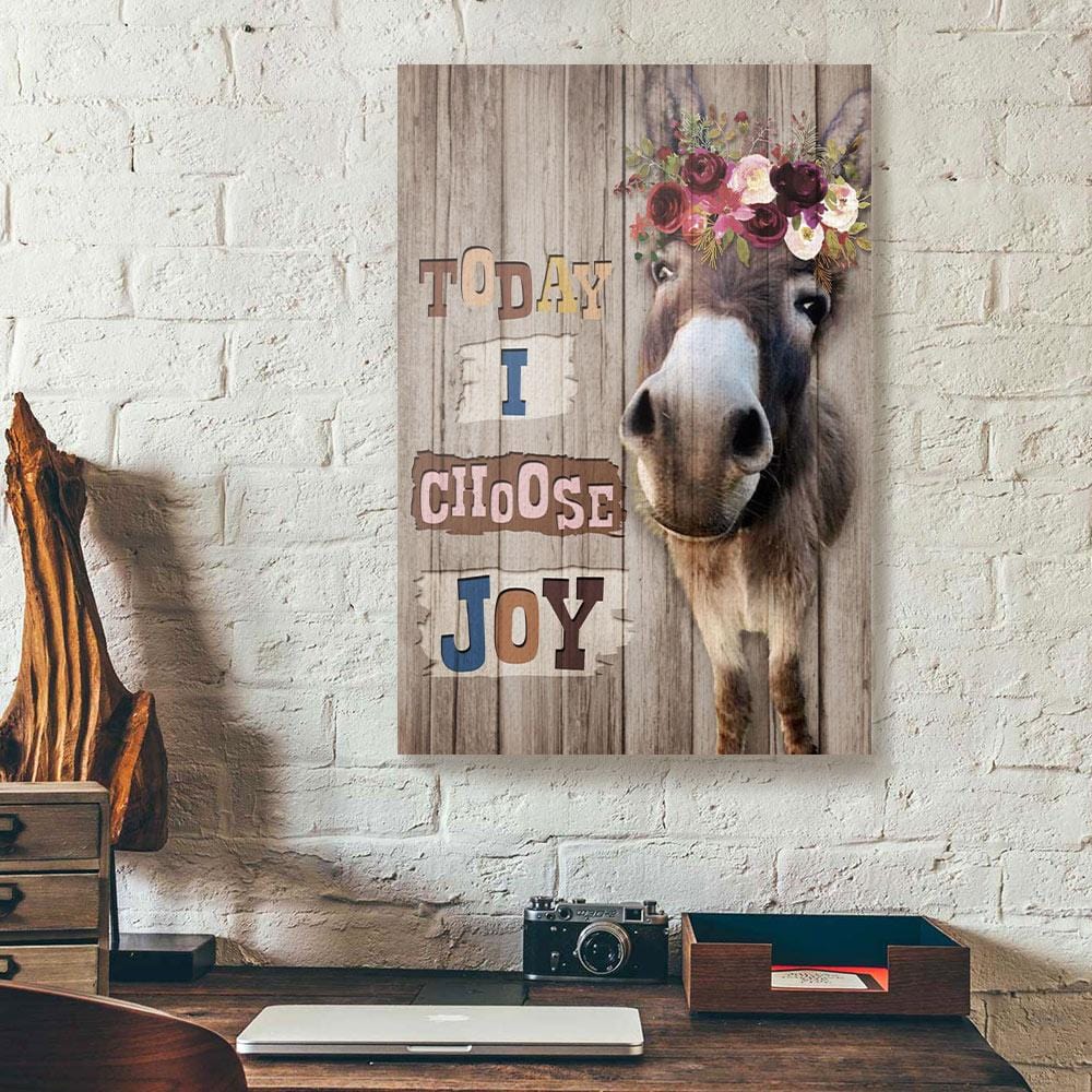 Canvas Wall Art Today I Choose Joy Flower Goat Canvas Wall Art Home Decor