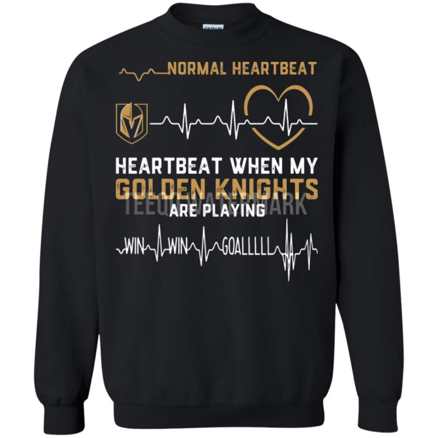 AGR Heartbeat When My Vegas Golden Knights Are Playing Sweatshirt