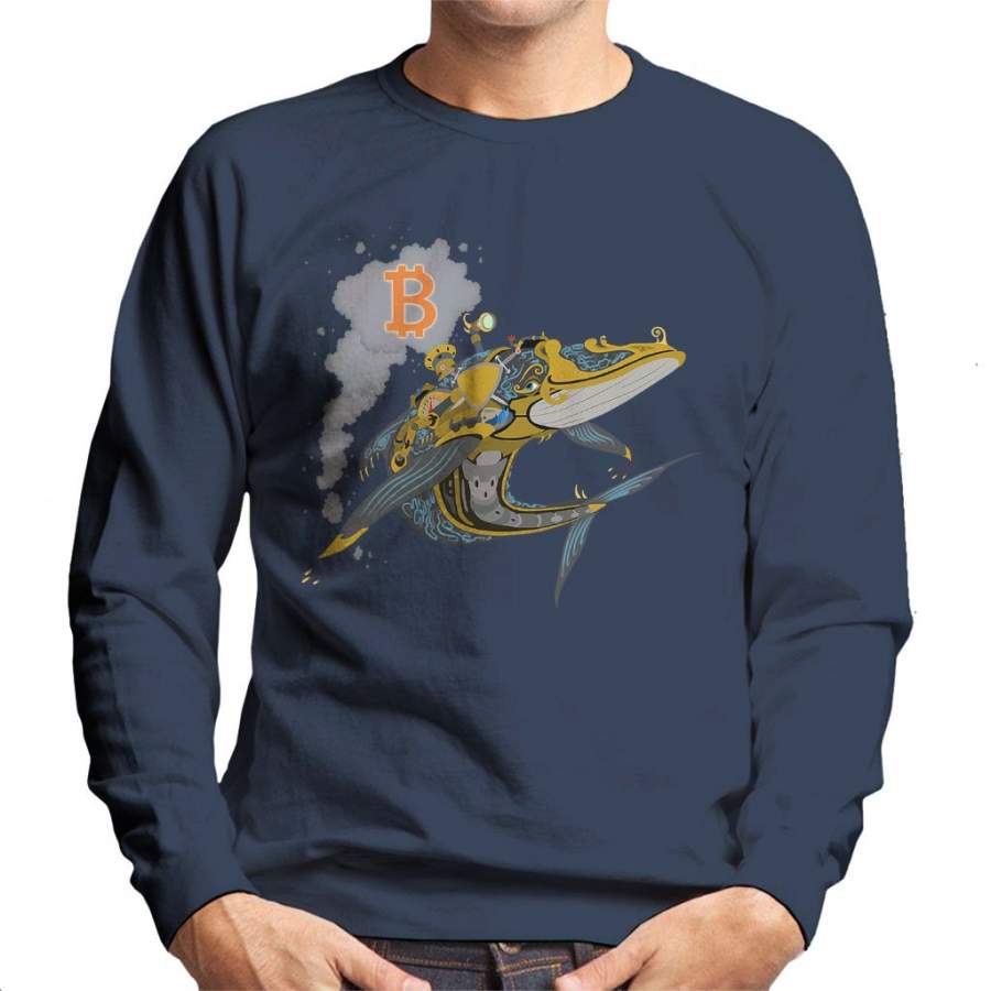 Bitcoin Steampunk Crypto Whale Men’s Sweatshirt