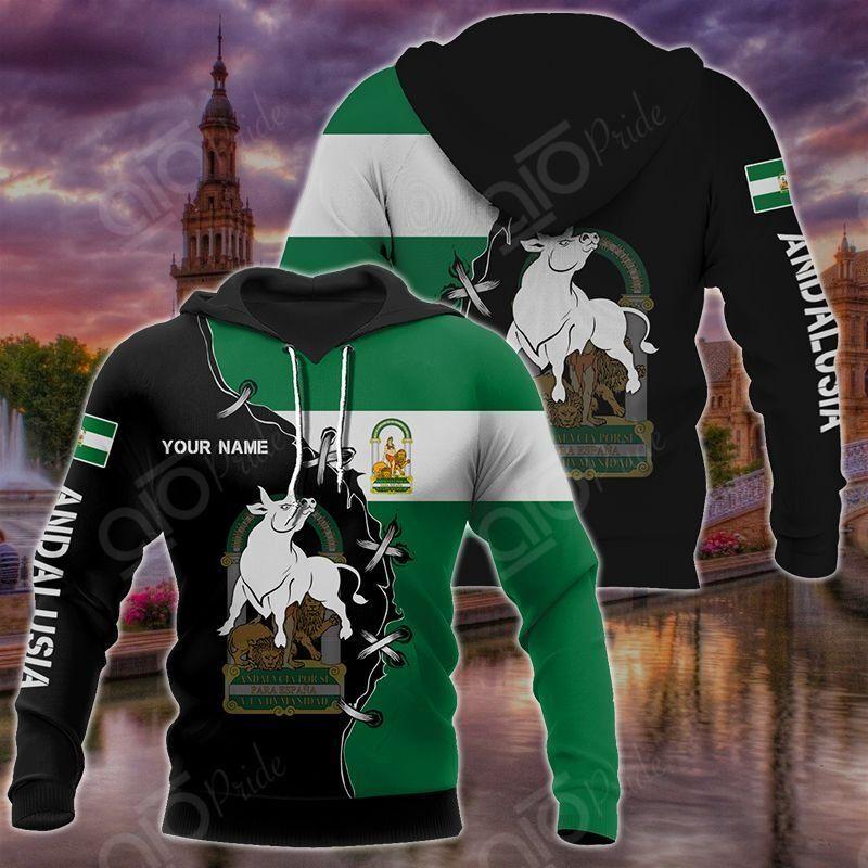 GGP20070115934 Native Andalusian Roots Andalusia Expat Lovers Customize Andalusia Flag all over print hoodie Hoodies