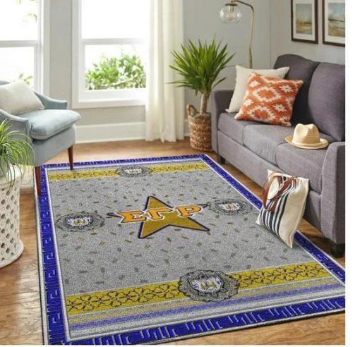 Sigma Gamma Rho 1922 Emblem Flower Pattern Rug