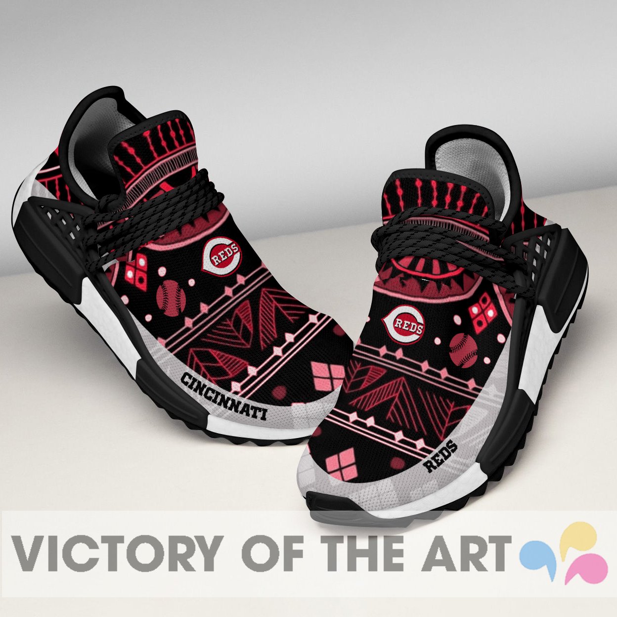 Wonderful Pattern Human Race Cincinnati Reds Shoes For Fans