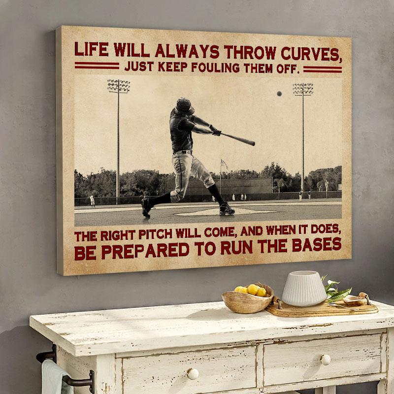 Baseball Life Will Always Customized Canvas