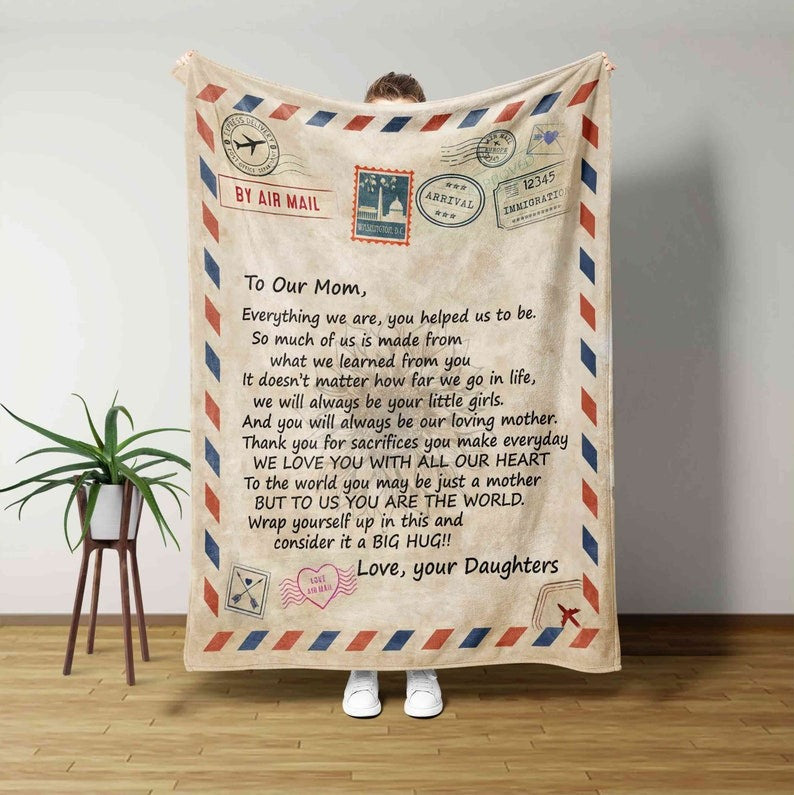 Family Blanket, Mother Day Gift Blanket, To My Mom Blanket, Letter Blanket, Family Blanket, Custom Name Blanket, Mother Day Gift Blanket - Alwaysky Store Design For Mom 2024